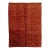 Hand-Loom Modern Gabbeh Style Wool Rug With Solid Rust Color For Sale