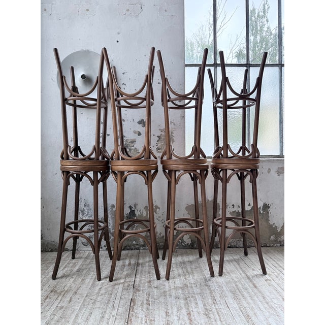 Baumann Bistro Bar Stools, 1980s, Set of 8 For Sale - Image 18 of 18