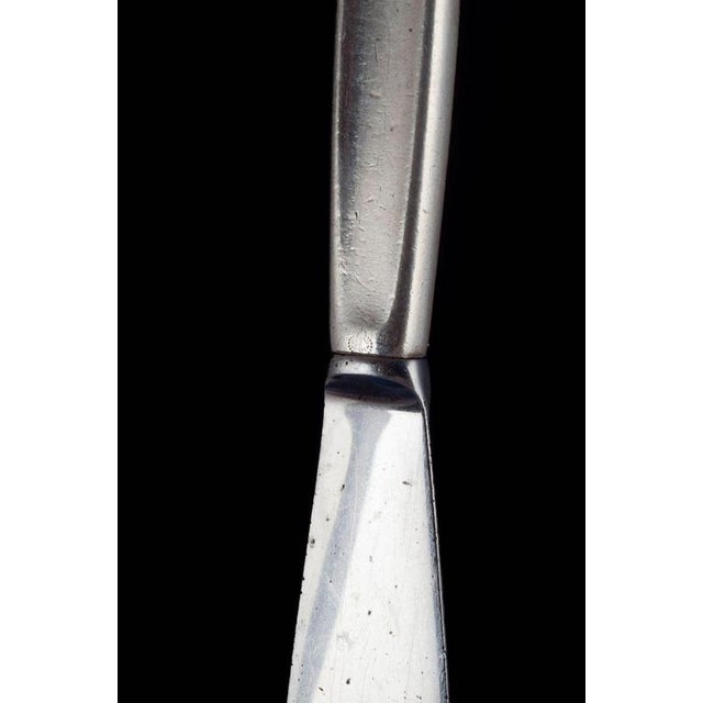 1940s Cypress Lunch Knives in Sterling Silver and Stainless Steel by Georg Jensen, 1940s, Set of 4 For Sale - Image 5 of 6