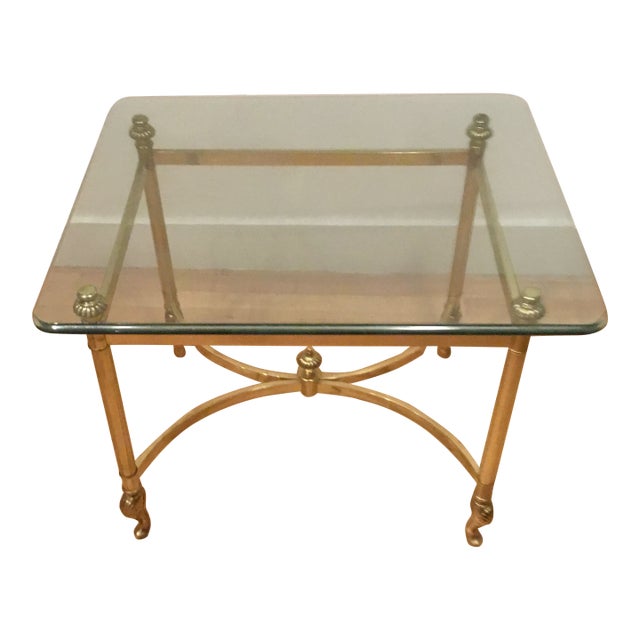 1980s Vintage Ethan Allen Hollywood Regency Type Coffee Table For Sale