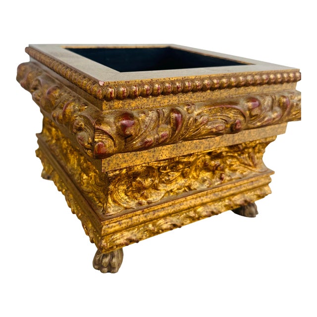 Vintage Italian Giltgood Planter For Sale
