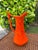 1984 Atomic Orange Art Pottery Ewer by Cherokee Pottery For Sale - Image 4 of 10