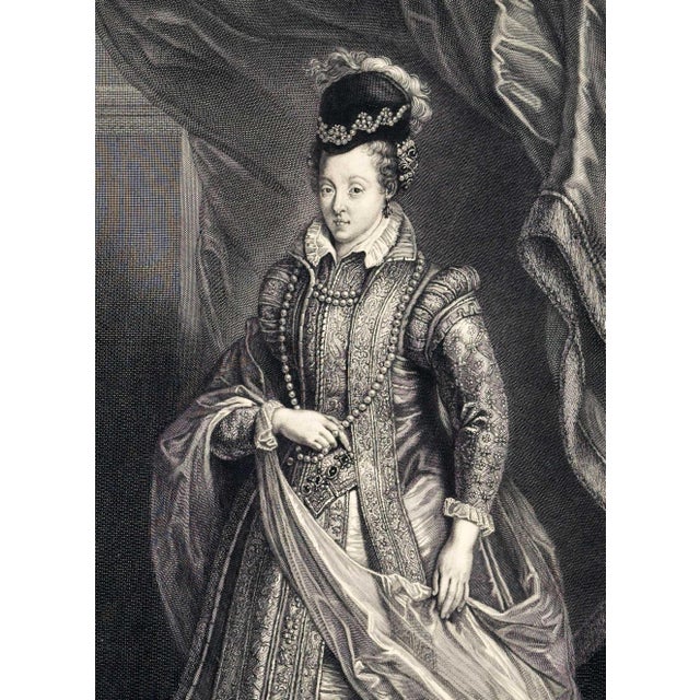 Gérard edelinck (1640 antwerp - 1707 paris), joan of austria, 1707. Copperplate engraving, 51.2 cm x 29.8 cm, inscribed...