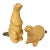 Mid 20th Century Hand Carved Wood Otters With Brass Tails- a Pair For Sale