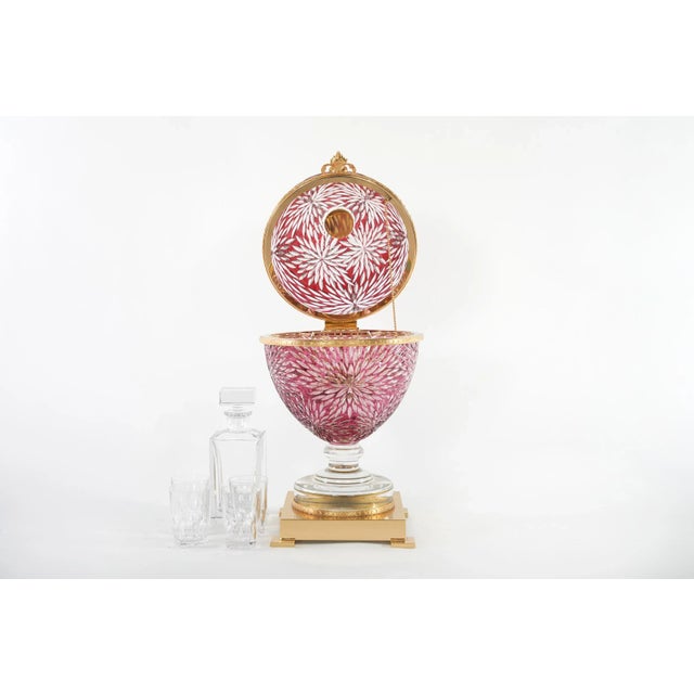 Late 20th Century French Cut Crystal Liqueur Cave Set, 6 Pieces For Sale - Image 5 of 13