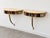 Mid-Century Modern Marble and Brass Wall-Mounted Nightstands, Italy, 1950s, Set of 2 For Sale - Image 10 of 10