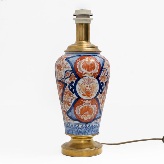 Meiji Imari Porcelain Vases with Gilt Bronze Mounts, Japan, 1800, Set of 2 For Sale - Image 3 of 8