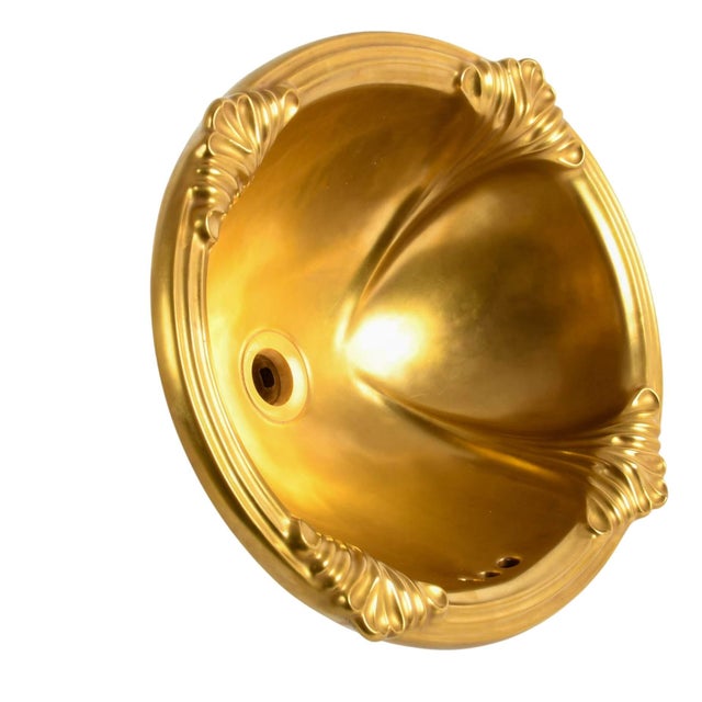 This Sherle Wagner Gilt Scalloped Empire Over-Edge Sink exemplifies the extraordinary craftsmanship, luxury materials, and...