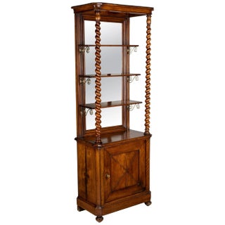 19th Century French Mahogany Display Cabinet in Louis Philippe Style For Sale