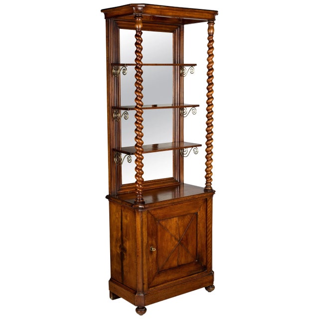 19th Century French Mahogany Display Cabinet in Louis Philippe Style For Sale