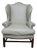 Leather Kittinger Chippendale Wingback Chair For Sale