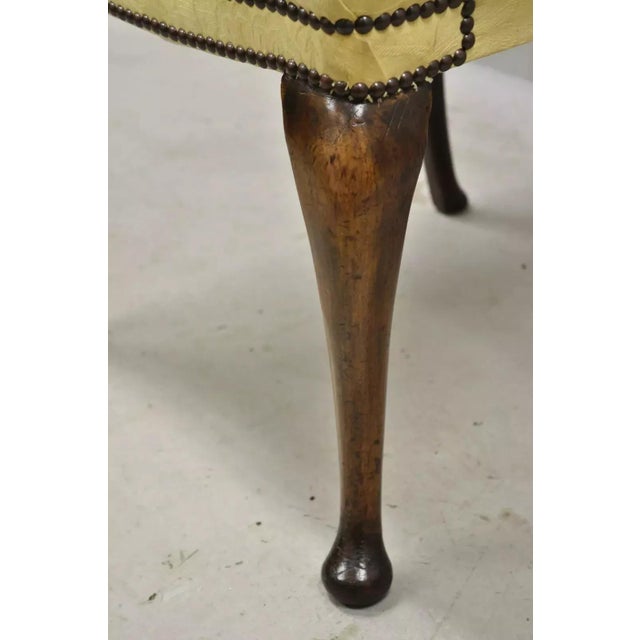 Wood Antique 19th Century English Queen Anne Burr Walnut Splat Back Dining Side Chair For Sale - Image 7 of 10