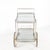 Silver-Plated Metal Serving Cart, 1970s For Sale - Image 4 of 18