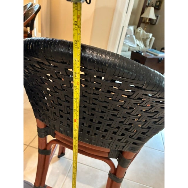 Palecek Designer Bar Stools- Vintage For Sale - Image 9 of 12