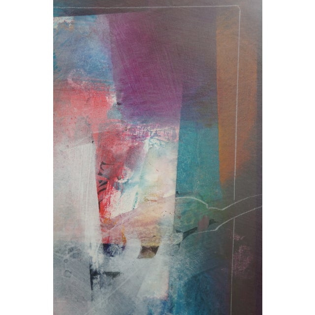 Late 20th Century Tom Anderson XL Modern Mixed Media Abstract Expressionist Art 50" For Sale - Image 5 of 12