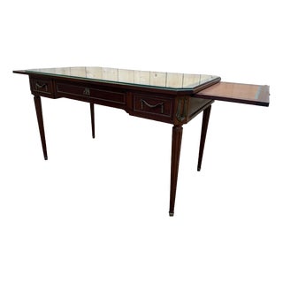 Louis XVI Flat Desk in Mahogany from Jansen, 1890s For Sale