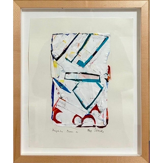 William Theophilus Brown, Bay Area Abstract Expressionist Mixed Media Collage Painting Theophilus Brown, 2001 For Sale