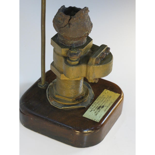 Table Lamp Nautical Antique S.S. San Jose Brass Recovered Pipe For Sale - Image 12 of 16