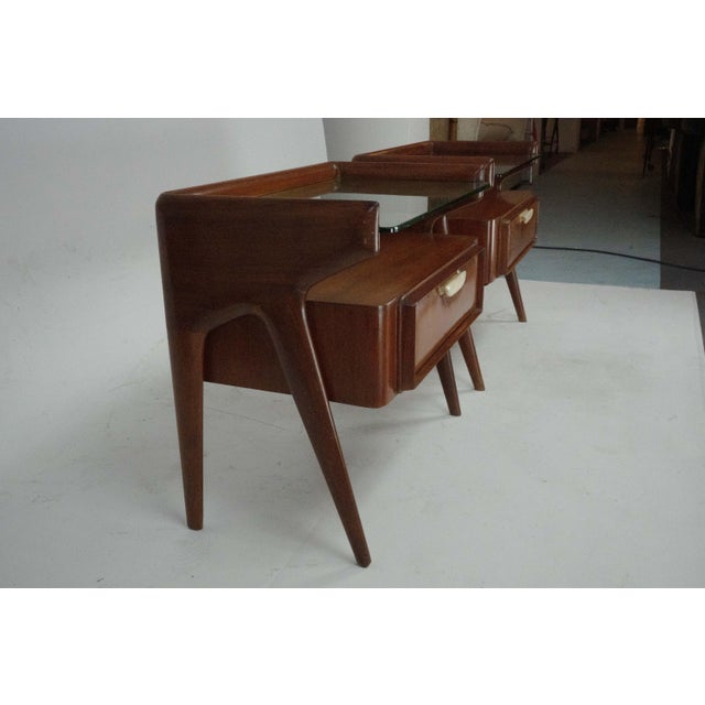 Mid-Century Modern Italian Bedside Tables attributed to Dassi, 1950s For Sale - Image 4 of 15