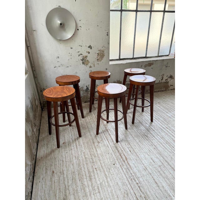 Vintage Baumann Stools, 1970s, Set of 6 For Sale - Image 9 of 18