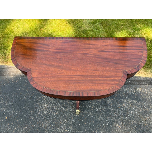 1940s Mahogany Console Table by Joseph Gerte of Boston For Sale - Image 13 of 18