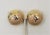 Modern Vintage 1980s Signed Bijoux Cascio Domed Goldtone & Rhinestone Earrings - 2 Pieces For Sale - Image 3 of 10