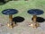 Quartite Creative Corp. Vintage Pair Quartite Creative Corp Marbelous Gold Gilt Pedestal End Tables For Sale - Image 4 of 13