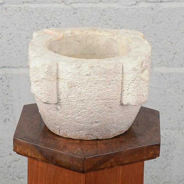 Round Stone Mortar Bowl, 19th Century For Sale - Image 9 of 11