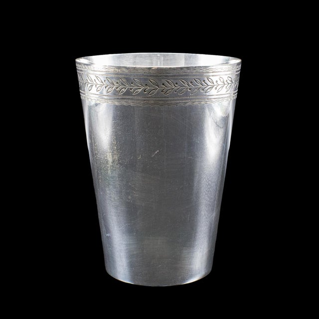 1900 - 1909 Antique Explorer's Beaker Case, English, Silver Plate, Leather Sleeve, Edwardian For Sale - Image 5 of 10