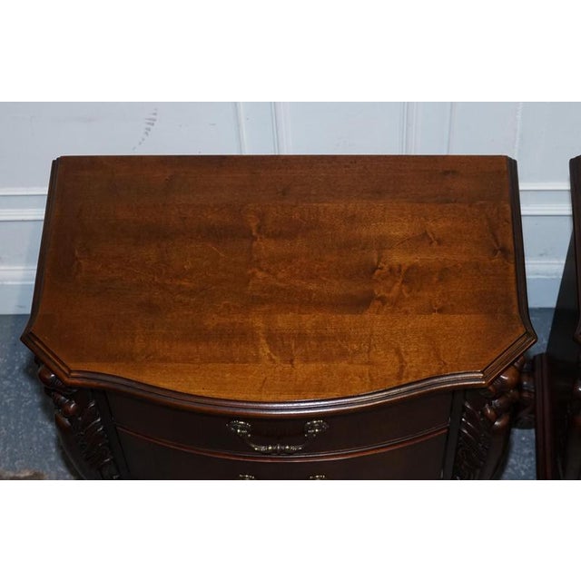 Large American Chippendale Style Nightstands, Set of 2 For Sale - Image 13 of 18