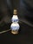 Chinoiserie Mid 20th Century Chinoiserie Blue & White Double Gourd Porcelain Lamps on Gilt Lotus Bases - a Pair For Sale - Image 3 of 8