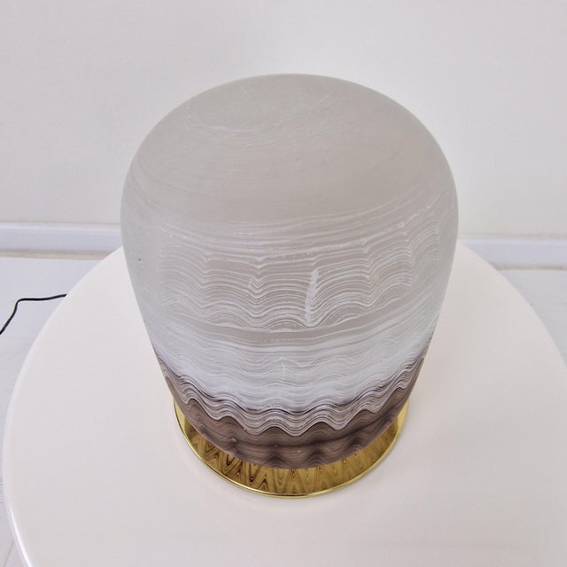 Metal Vintage Hand-Blown Murano Glass Table Lamp, Italy, 1970 For Sale - Image 7 of 13
