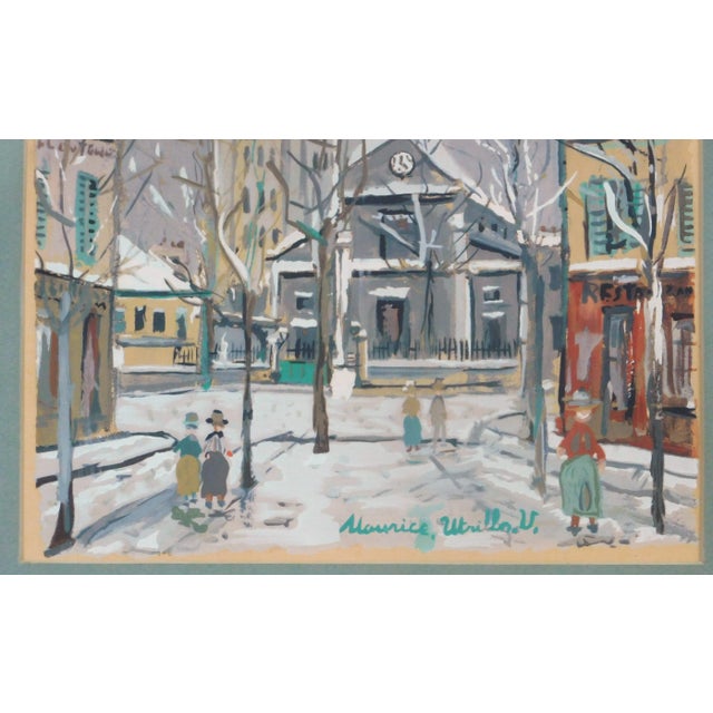 French Maurice Utrillo, Major French Artist Original Pochoire, 13 X 10 Signed For Sale - Image 3 of 4