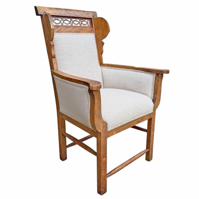 Pair of Vintage French Wingback Chairs For Sale In Chicago - Image 6 of 13
