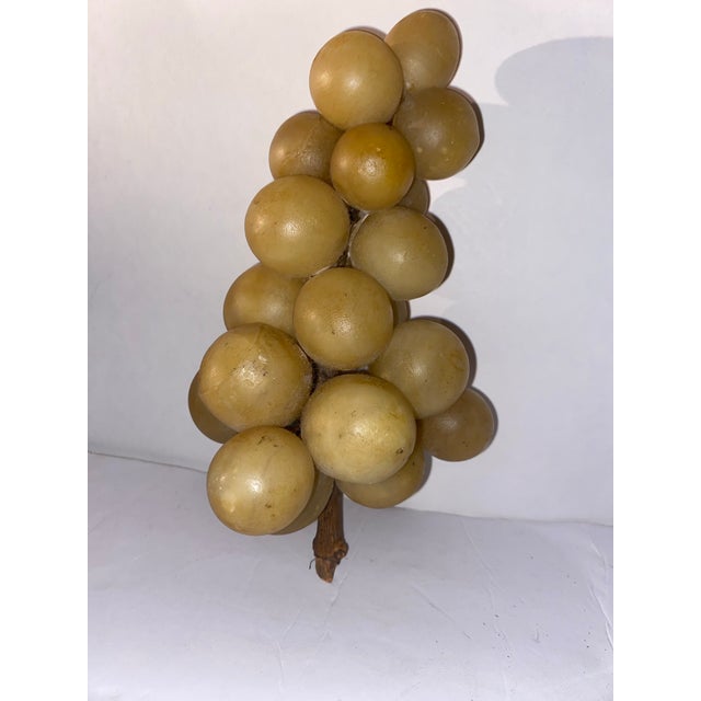 Alabaster Grapes. Vintage MCM Alabaster Cluster of Grapes For Sale - Image 12 of 12