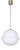 Mid-Century Modern Pendant Light in Brass and Opaline Glass from Kamenický Šenov, 1960s For Sale
