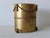 Stylebuilt New York Style Vintage Hollywood Regency Gold Finish Wastebasket Rope Tassel Footed with an acrylic liner....