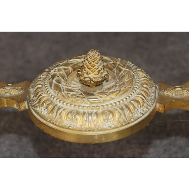 19th C German Louis XVI Style Ormolu Mounted Marble Top Table by August Forster For Sale - Image 9 of 15