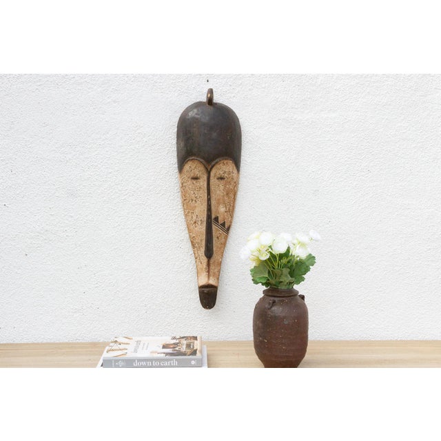 Slim & Tall African Bold Pende Mask For Sale - Image 9 of 9
