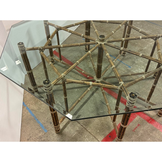 Late 20th Century McGuire Furniture Late 20th Century Octagon Dining Table For Sale - Image 5 of 12