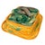 A Rare Victoria Pottery Company Majolica Sardine Box, English, ca. 1882, with molded and applied sardines on green-glazed...