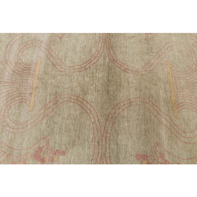 Art Deco Modern Art Nouveau And Geometric Beige Rug "Naissance" by Doris Leslie Blau For Sale - Image 3 of 8