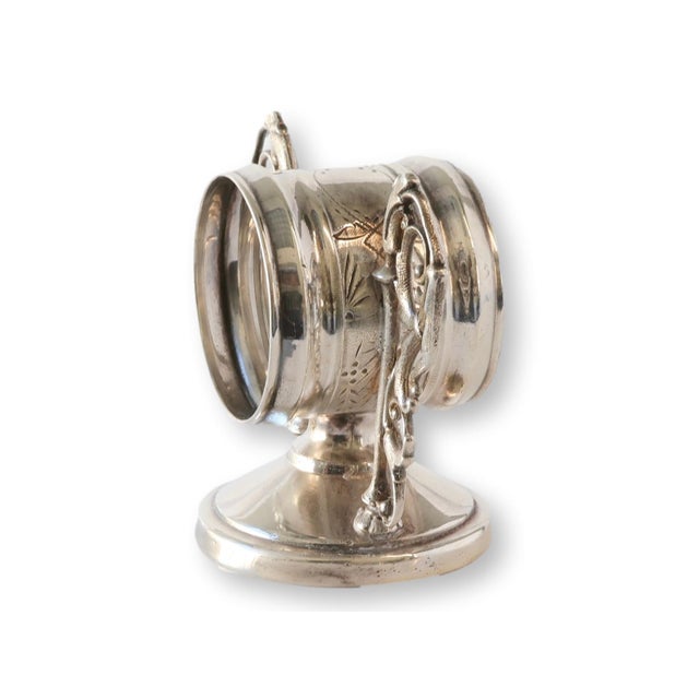 19th Century Antique Neoclassical Silver-Plate Napkin Ring For Sale - Image 5 of 6