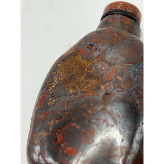 Vintage Brecciated Jasper Snuff Bottle For Sale - Image 11 of 12