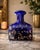 Murano Style Cobalt Blue Glass Vase With Gold Flecks – Mid Century Modern Decorative Accent For Sale - Image 10 of 11
