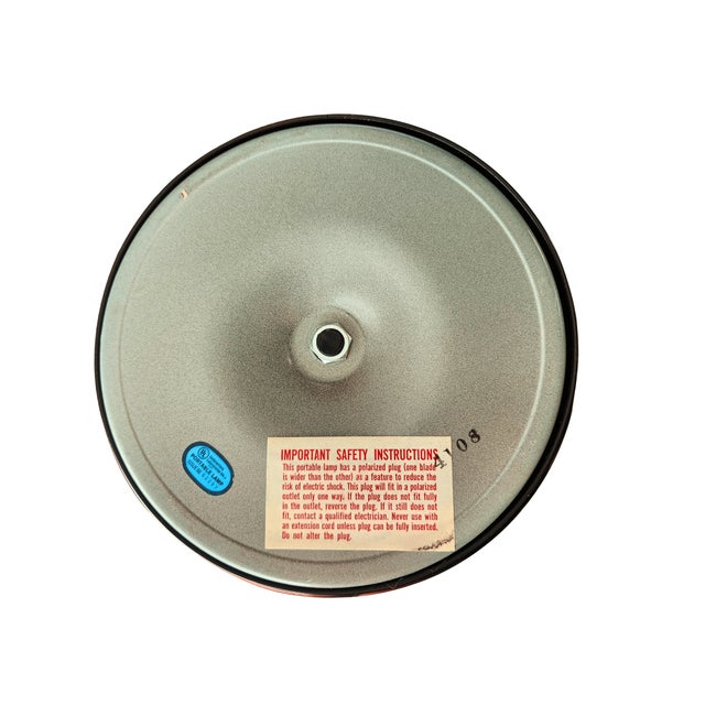 Vintage Postmodern Art Specialty Co. Oversized Black Cantilever Saucer Desk Lamp For Sale - Image 9 of 13