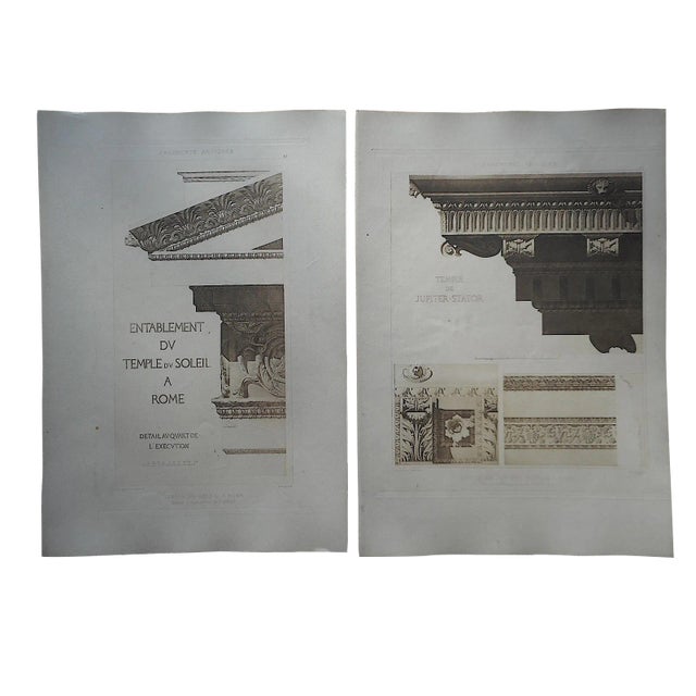 Architectural Heliogravures- A Pair For Sale