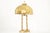 Mid-Century Hollywood Regency Gilt Metal Table Lamp with Scalloped Dome Shade For Sale - Image 9 of 11