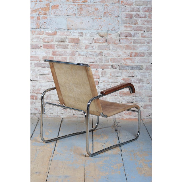 Czech Bauhaus Chrome Armchair attributed to M. Breuer for Thonet, 1920s For Sale - Image 11 of 15