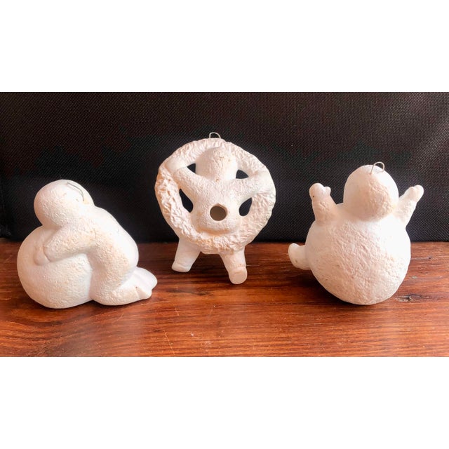 White Christmas Winter Snowbabies Set of 3 Holiday Ornaments For Sale - Image 8 of 10